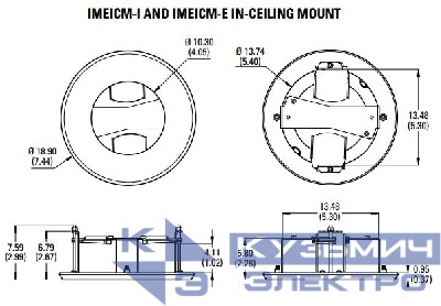 Крепление врезное для Sarix Enh+ внешн. Pelco IMEICM-E