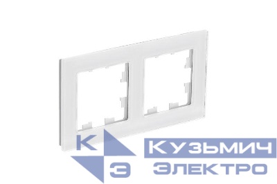 Рамка 2-м AtlasDesign Nature натур. стекло бел. SE ATN360102