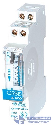 Таймер модульный UNO QRD программа 24ч шаг 15мин Orbis OB400232