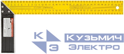 Угольник столярный 350мм желт. КУРС 19384