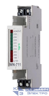 Указатель напряжения WN-711 (1ф светодиод. шкала 35мм 230В IP20 монтаж на DIN-рейке) F&F EA04.007.004