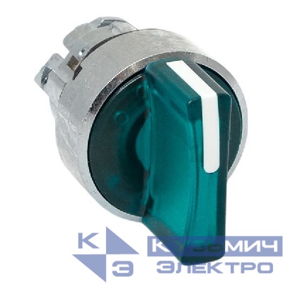 Механизм переключателя исполнительный XB4 IP65 на 2 положения с фиксацией с подсветкой с короткой ручкой зел. EKF XB4BD2FL-G-65