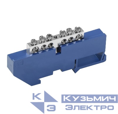 Шина нулевая на DIN-изол. Ni ШНИ-6х9-6-Д-С IEK YNN10-06-D-K07-N