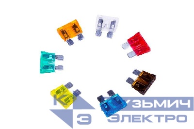 Набор автомобильных предохранителей "стандарт" в пластиковой коробке (уп.100шт) Rexant 80-7024