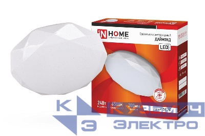 Светильник светодиодный DECO ДАЙМОНД 24Вт 6500К 2160лм 230В 330х55мм IN HOME 4690612033693