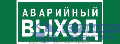 Знак безопасности NPU-3413.E23 "Аварийный выход" Белый Свет a16529