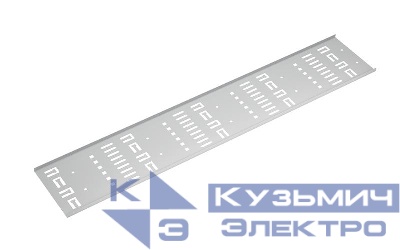 Органайзер-лоток вертикальный перфорированный кабельный в шкаф 18U VCM-18U-GY метал. сер. (RAL 7035) Cabeus 10611c