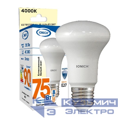 Лампа светодиодная ILED-SMD2835-R63-8-720-220-4-E27 (0170) IONICH 1528