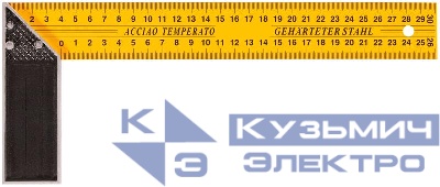 Угольник столярный двусторонняя шкала 300мм MOS 19373М