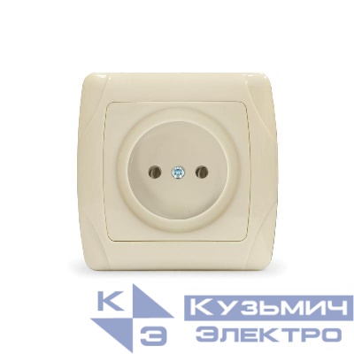 Розетка 1-м СП Маргарита 16А IP20 без заземл. сл.кость (ivory) UNIVersal М0022-I