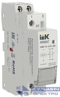 Контактор модульный KMR 16А 230В AC 1НО 1НЗ ARMAT IEK AR-KMR10-016-11-230