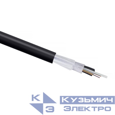Кабель волоконно-оптический 9/125 одномод. 4 волокна loose tube подвесной для внешн. прокладки -60-+70град.C PE черн. Cabeus 10783c