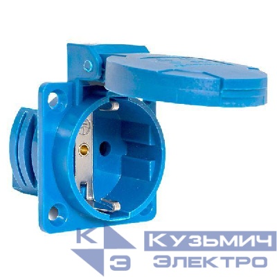 Розетка панельная 112 скрытая 2P+PЕ 16А 220В IP44 с защ. крышкой EKF ps-112-16-220