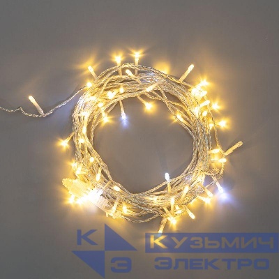 Гирлянда светодиодная "Нить" 20м 150LED тепл. бел. 3.4Вт 230В IP44 эффект мерцания провод прозр. Neon-Night 305-566