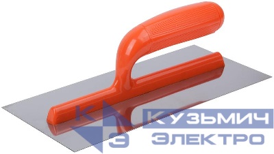 Гладилка нержавеющая с пластик. ручкой плоская 280х130мм FIT 05160