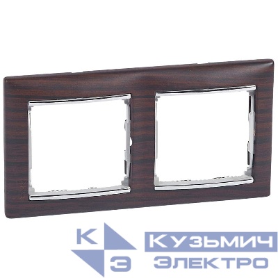 Рамка 2-м Valena темн. дерево/сер. штрих (DIY-упак.) IEK 696731