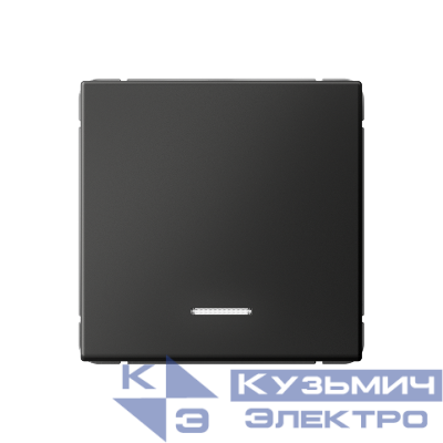 Выключатель кнопочный 1-кл. ArtGallery 10А с подсветкой механизм базальт SE GAL001416