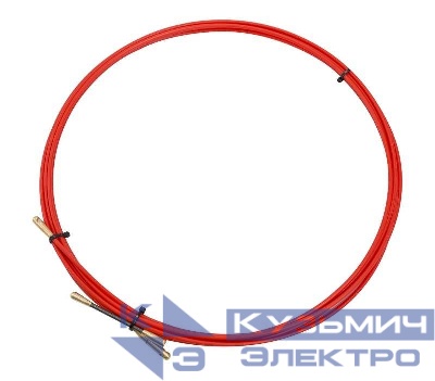 Протяжка кабельная (мини УЗК в бухте) 5м стеклопруток d3.5мм красн. Rexant 47-1005