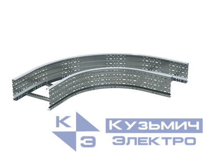 Угол для лестн. лотка горизонтальный 90град. 100х800 R-660 гор. цинк DKC ULD618HDZ