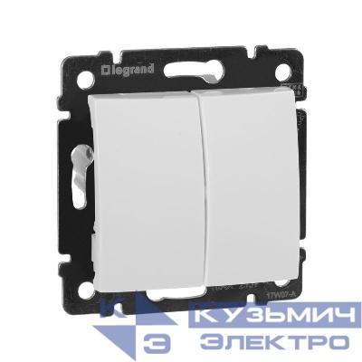 Переключатель проходной 2-кл. СП Valena 10А IP31 250В механизм бел. IEK 774408