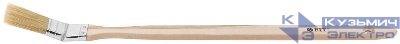 Кисть радиаторная натуральная светлая щетина деревянная ручка 1дюйм (25мм) FIT 01213