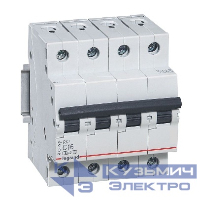 Выключатель автоматический модульный 4п C 32А 4.5кА RX3 ИЭК Leg 419744