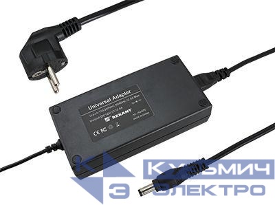 Источник питания 110-220В AC/12В DC 12.5А 150Вт с DC разъемом подключения 5.5х2.1 без влагозащ. IP23 Rexant 200-150-3