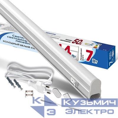 Светильник светодиодный ILED-СПБТ5-600-7-630-230-6.5-IP40 7Вт 6500К IP40 630лм 230В 600мм Т5 линейный IONICH 1568