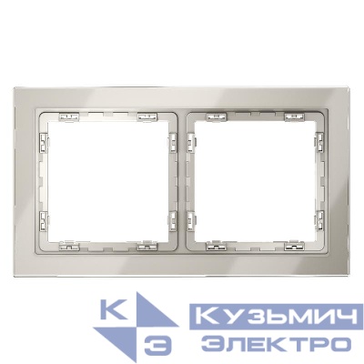 Рамка 2-м S70 стеклян. кашемир Voltum VLS110203