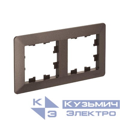 Рамка 2-м AtlasDesign Air мокко/дым. черн. SE ATN220602