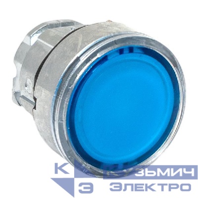 Механизм кнопки исполнительный XB4 IP65 плоский возвратный без фиксации с подсветкой син. EKF XB4BW-B-65