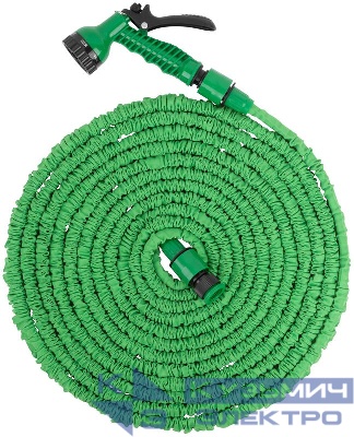 Набор поливочный (шланг растягивающийся 7.5-22.5м и пистолет для полива 7 режимов ) FIT 77290