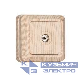 Розетка телевизионная TV 1-м ОП Олимп сосна UNIVersal 5560889