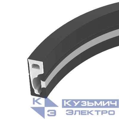 Профиль силиконовый WPH-FLEX-0616-SIDE-S9-5m FULL BLACK силикон (уп.5м) Arlight 045842
