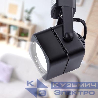 Светильник трековый TR10-GU10 MR16 1ф BK черн. Эра Б0044262