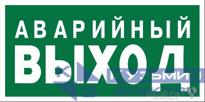 Знак безопасности NPU-2110.E23 "Аварийный выход" Белый свет a10868