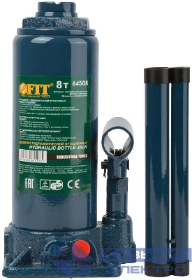 Домкрат гидравлический бутылочный 8т FIT 64508
