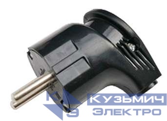 Вилка угловая с з/к 16А черн. 4210 IN HOME 4690612009049