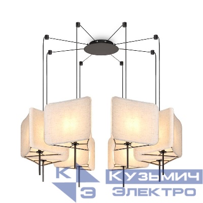 Светильник подвесной Bricola 8х40Вт E14 IP20 Freya FR5511PL-08B