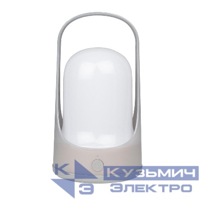 Фонарь светодиодный аккумуляторный кемпинговый Accu5-L60-gy 60SMDх0.5Вт 220/350/650лм 8000-9000К IP20 (Li-ion аккумулятор 3.7В 18650 3600мА.ч) диммер сер. JazzWay 5058323