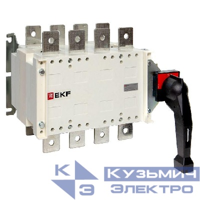 Рубильник-переключатель 4п 630А с рукояткой управления для прямой установки PowerSwitch EKF pscs-630-4