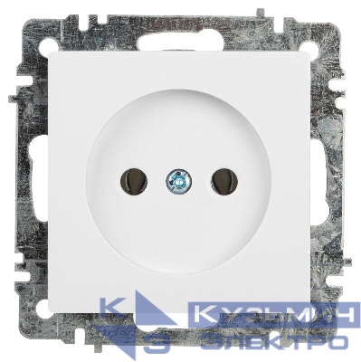 Розетка 1-м СП Accent 6-201-01 16А IP20 250В 2Р AL/CU бел. Intro Б0063653