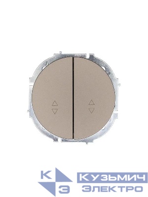 Выключатель проходной 2-кл. СП OSEN 10А IP20 механизм титан LEZARD 743-3788-106