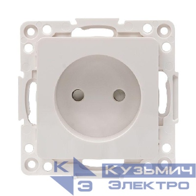 Розетка 1-м СП Стокгольм 10А IP20 без заземл. защ. шторки механизм бел. PROxima EKF EYR10-022-10