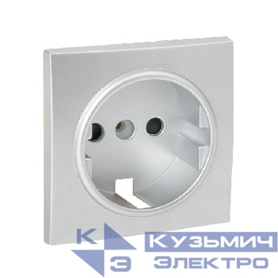 Панель лицевая Валенсия для розетки 1-м 16А защ. шторки с заземл. сталь PROxima EKF ESR16-L-028-30