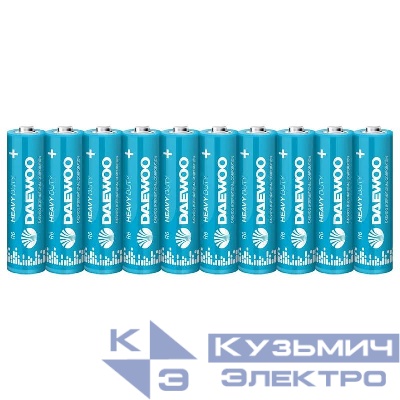 Элемент питания солевой AA/R6 1.5В Heavy Duty Shrink-10 (уп.10шт) DAEWOO 5042131