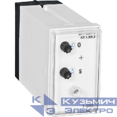 Реле времени ВЛ-69 УЗ 110/220В 0.1-9.9с задержка на вкл. ток контактов исполнит. реле 4А 1НО+1НЗ A8011-76912493