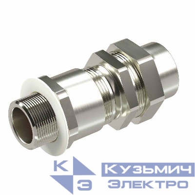 Ввод кабельный взрывозащ. универс. КАЕС для бронир. и небронир. кабеля М20х1.5 d5.8-12мм присоединит. резьба М20х1.5 IP66/68 никелир. латунь DKC KAEC2MHK