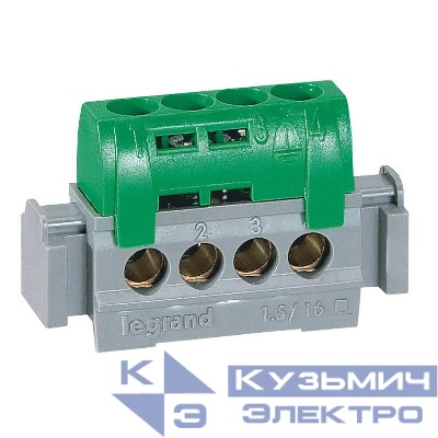 Клеммник Viking3 4х1.5-16мм зел. Leg 004830