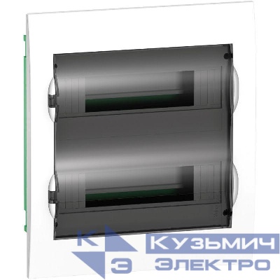 Бокс встраиваемый СП City9 Box 2 ряда 24мод. с прозр. дверцей SE EZ9E212S2FRU